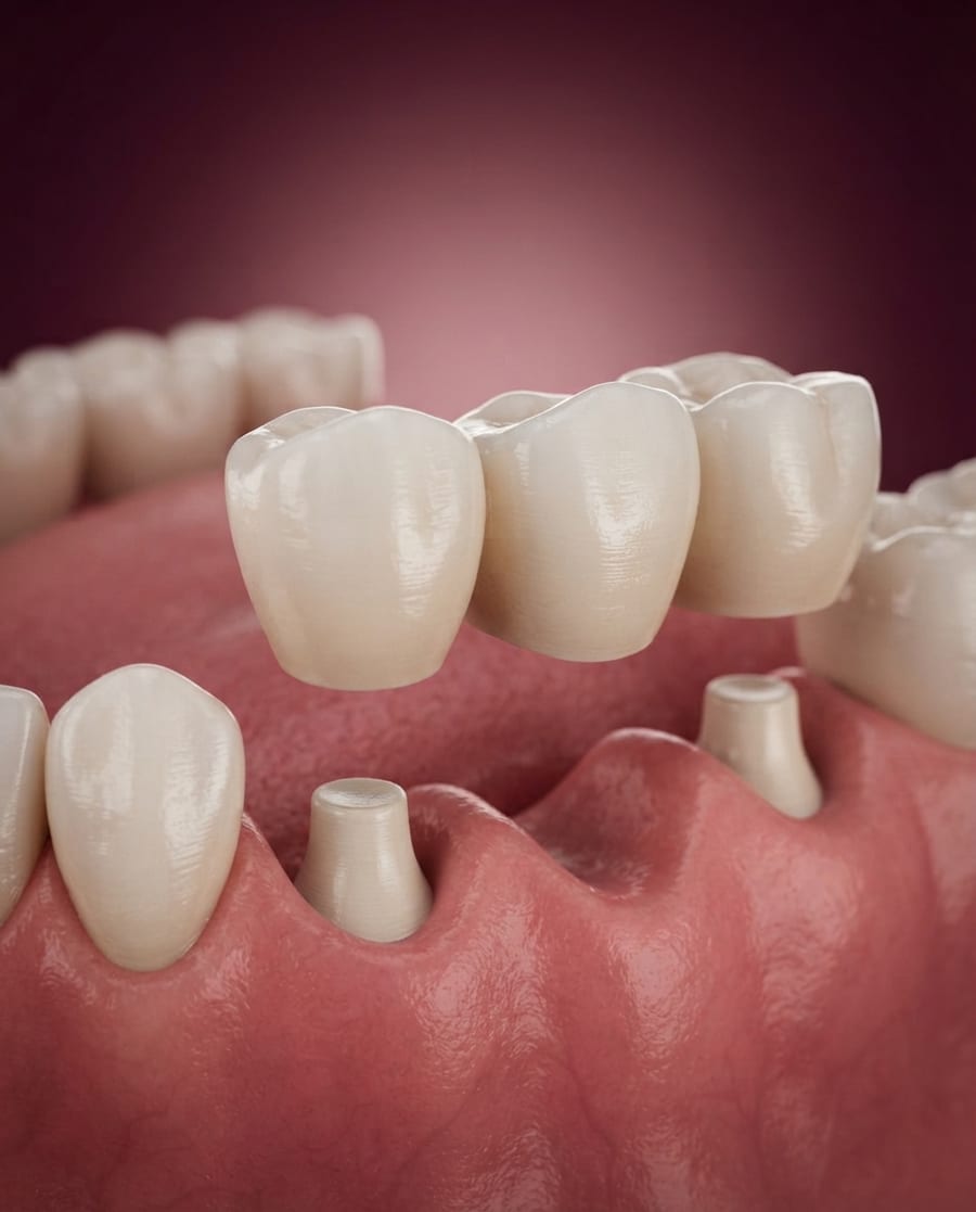 A dental bridge model shown at Ooi Dan Rakan